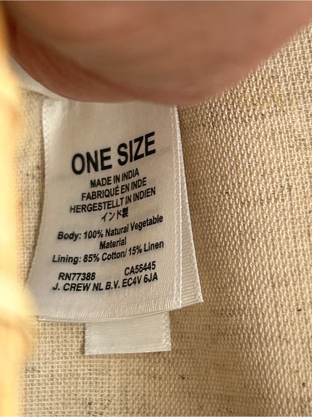 J. Crew Factory Woven Crossbody Bag Natural Rattan Vegetable Fiber BQ263 - Picture 6 of 10